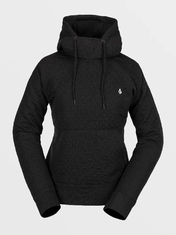 Womens V.Co Air Layer Thermal Hoodie - Black Hoodie with Bell Sleeves Flared Feminine Womens V.Co Air Layer Thermal Hoodie - Black Hoodie with Bell Sleeves Flared Feminine