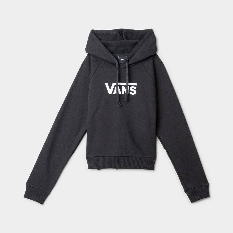 Vans Women's Flying V Boxy Pullover Hoodie / Black Hoodie with Half-Zip Sporty Casual Vans Women's Flying V Boxy Pullover Hoodie / Black Hoodie with Half-Zip Sporty Casual