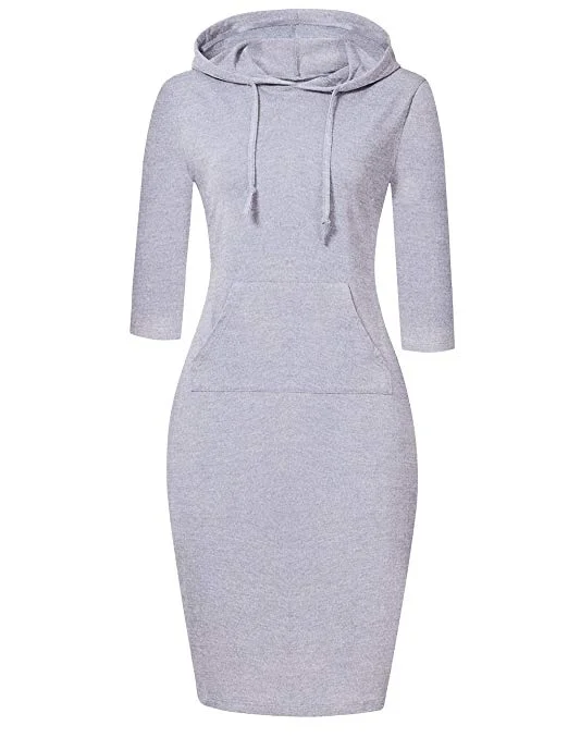 Women Stripe Pocket Knee Length Slim Sweatshirt Casual Pullover Hoodie Dress Hoodie with Drawstring Waist Adjustable Fitted Women Stripe Pocket Knee Length Slim Sweatshirt Casual Pullover Hoodie Dress Hoodie with Drawstring Waist Adjustable Fitted