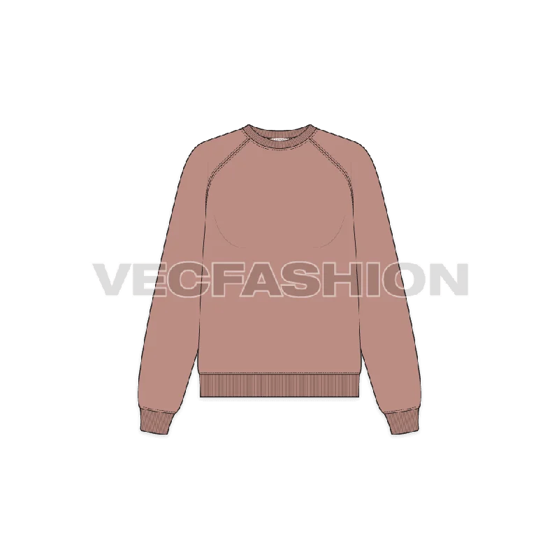 Women's Crew Neck Raglan Sleeve Sweatshirt Hoodie with Belted Waist Structured Tailored Women's Crew Neck Raglan Sleeve Sweatshirt Hoodie with Belted Waist Structured Tailored