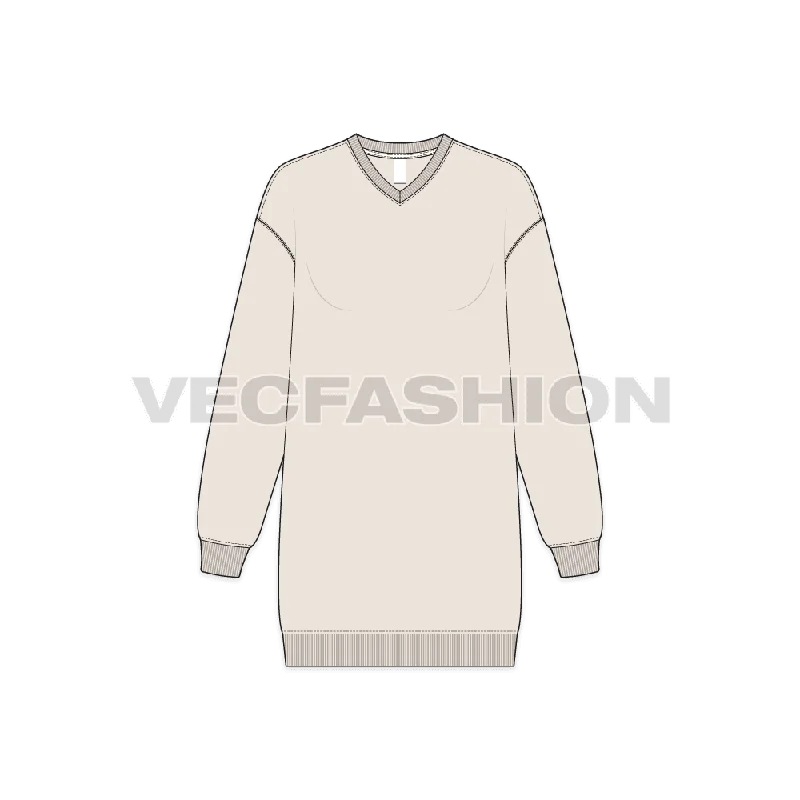 Women's Drop Shoulder V-neck Sweatshirt Hoodie with Hem Patch Decorative Personalized Women's Drop Shoulder V-neck Sweatshirt Hoodie with Hem Patch Decorative Personalized