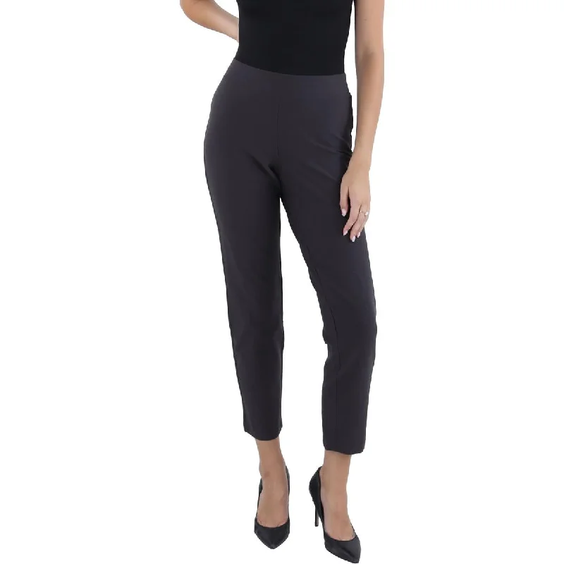 Womens Mid-Rise Work Wear Ankle Pants Casual Drawstring Pants