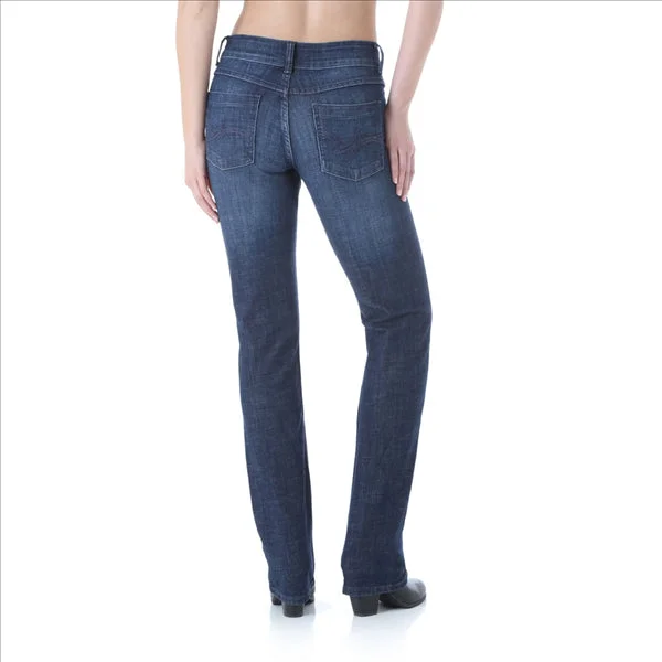 09MWTDS Wrangler Women's Premium Patch Mae Straight Leg Jean Sits Above Hip Dark Stone Elegant Dark-Wash Bootcut Jeans 09MWTDS Wrangler Women's Premium Patch Mae Straight Leg Jean Sits Above Hip Dark Stone Elegant Dark-Wash Bootcut Jeans