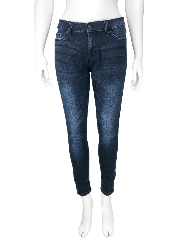 Banana Republic, Women's Ankle Jean, Dark Indigo, Size 30 (M, 10) Elegant High-Waisted Flared Jeans Banana Republic, Women's Ankle Jean, Dark Indigo, Size 30 (M, 10) Elegant High-Waisted Flared Jeans