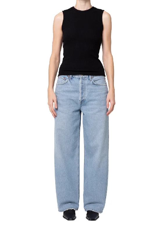 Low Slung Baggy Jean Comfortable Flare Leg Jeans