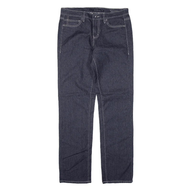 CALVIN KLEIN Jeans Blue Denim Regular Skinny Womens W32 L31 Cozy Relaxed Fit Jeans