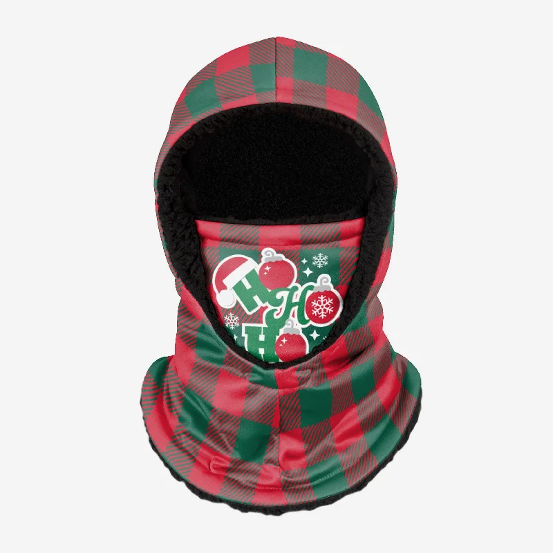 Ho Ho Ho Hooded Gaiter Hoodie with Slim Fit Tailored Modern