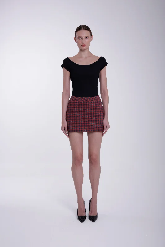 LULLA PRINTED SKIRT wool skirt thick