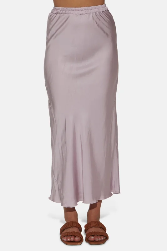 Anya Satin Skirt Mauve cashmere skirt rich